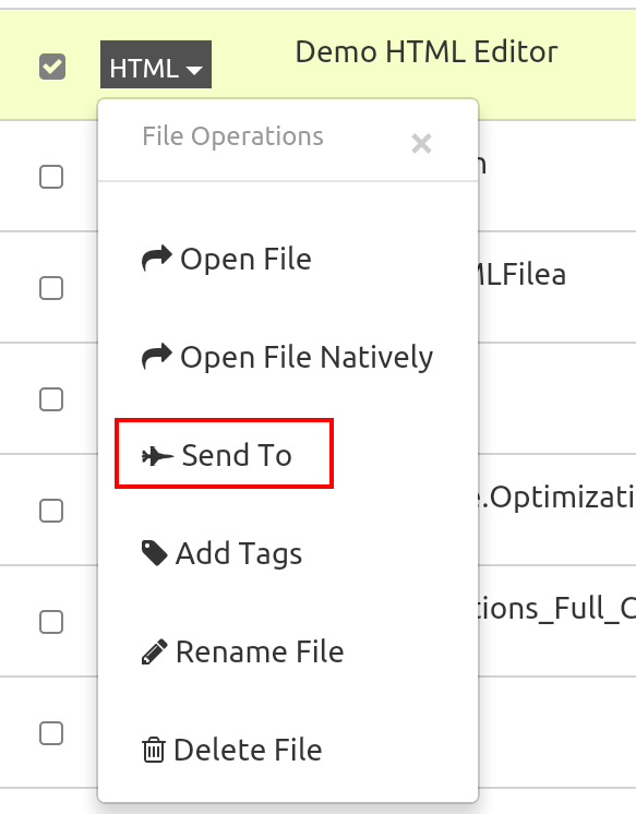 'send to' functionality on android